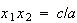 $x_{1}x_{2}=c/a$