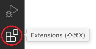 VSCode 拡張機能ボタン